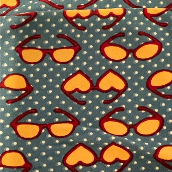 LuLaRoe TC Leggings with Blue and Orange Sunglasses Design - Picture 3 of 4